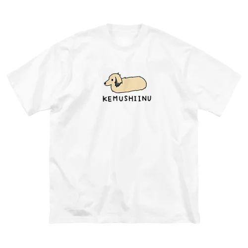 毛虫犬シェーデッドイエロー ビッグシルエットTシャツ