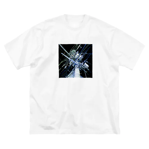 中野・夜中のいい電線 ビッグシルエットTシャツ