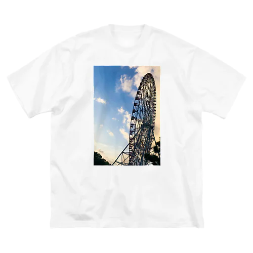 夕刻の公園の観覧車 ビッグシルエットTシャツ