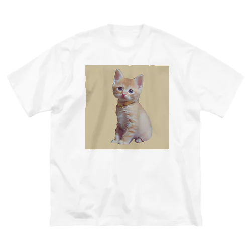 天使な茶トラ猫 ビッグシルエットTシャツ