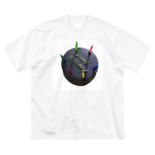 happy birthday cake. ビッグシルエットTシャツ