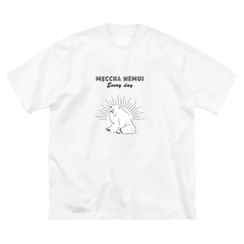 MECCHA NEMUI しろくま ビッグシルエットTシャツ