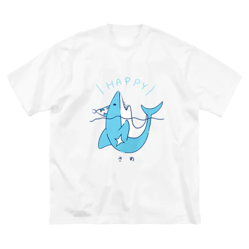 HAPPYサメ君 ビッグシルエットTシャツ