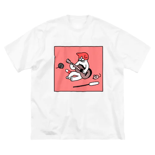 弾き語りねこ colour ビッグシルエットTシャツ