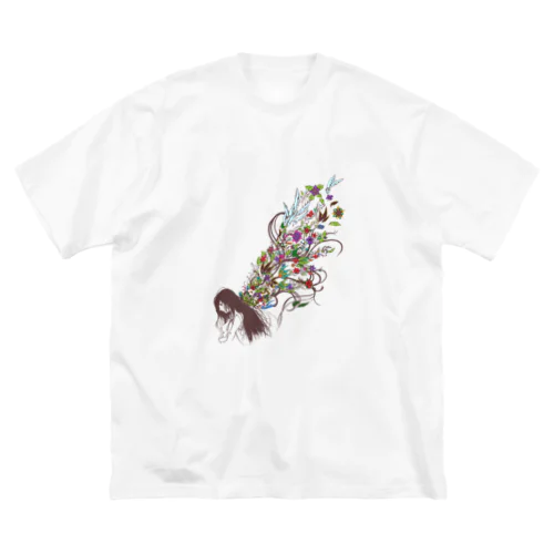 花の羽 ビッグシルエットTシャツ