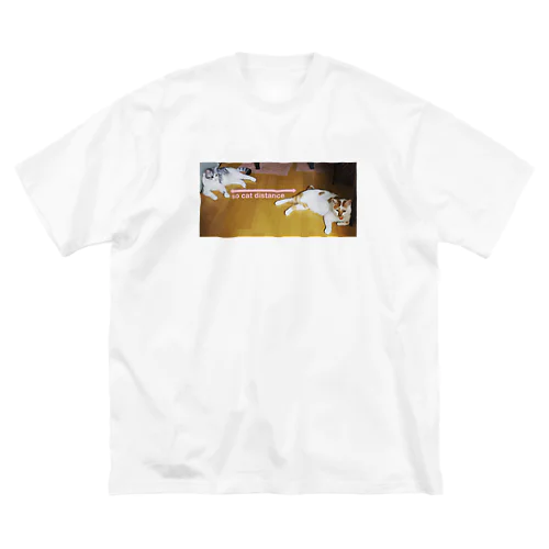 so cat distance ビッグシルエットTシャツ