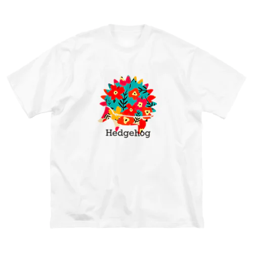 Hedgehog flower ビッグシルエットTシャツ