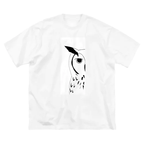 とりがたり　ふくろう ビッグシルエットTシャツ