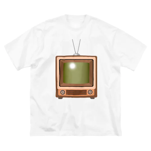 レトロな昭和の可愛い茶色のテレビのイラスト Big T-Shirt