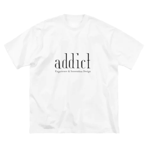 addict｜黒ロゴ基本 ビッグシルエットTシャツ