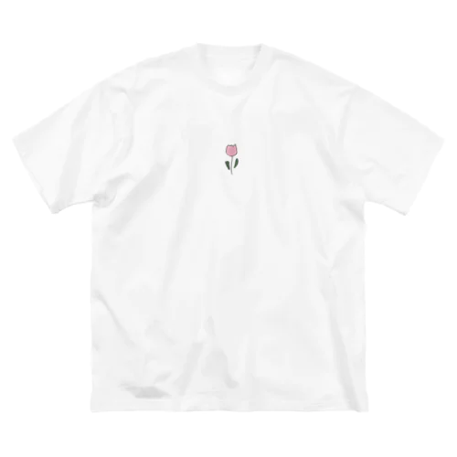 pink tulip ビッグシルエットTシャツ