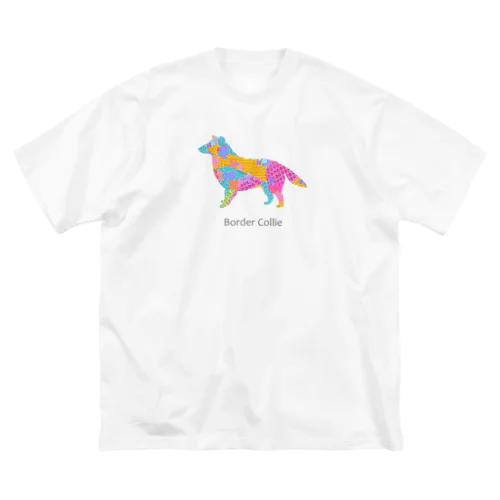 アレグリヘ　ボーダーコリー ビッグシルエットTシャツ