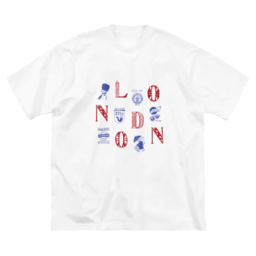 🌍 世界のまち 🇬🇧 イギリス・ロンドン (レッド) Big T-Shirt