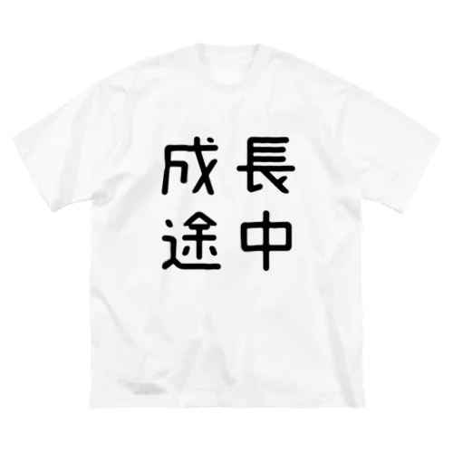 おもしろ四字熟語 成長途中 ビッグシルエットTシャツ