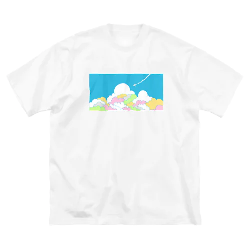 入道雲とひこうき雲 ビッグシルエットTシャツ