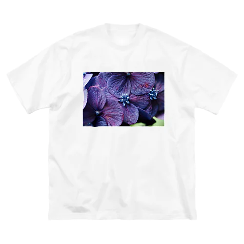 紫陽花　紫 ビッグシルエットTシャツ