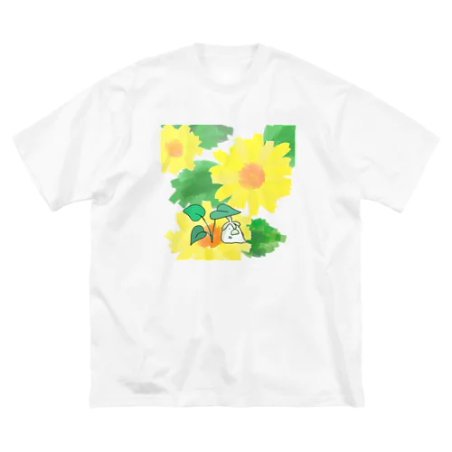 長老の夏（ひまわり） ビッグシルエットTシャツ