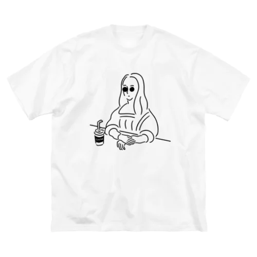 モナリザ イラスト ビッグシルエットTシャツ