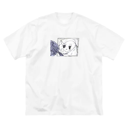 かがみよかがみ（黒線） ビッグシルエットTシャツ