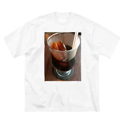 珈琲豆氷のアイスコーヒー ビッグシルエットTシャツ