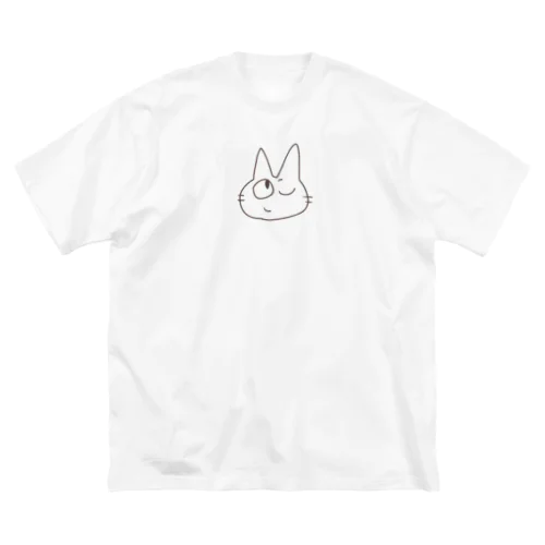 人間をみまもるねこ(頑張ってるよ ビッグシルエットTシャツ