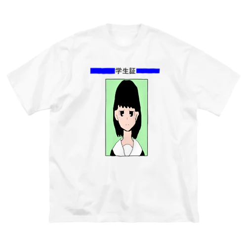 学生証（目が半開き） ビッグシルエットTシャツ