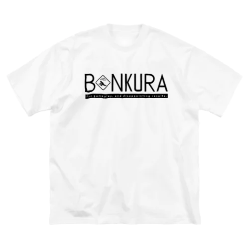 BONKURA TYPO BLK ビッグシルエットTシャツ