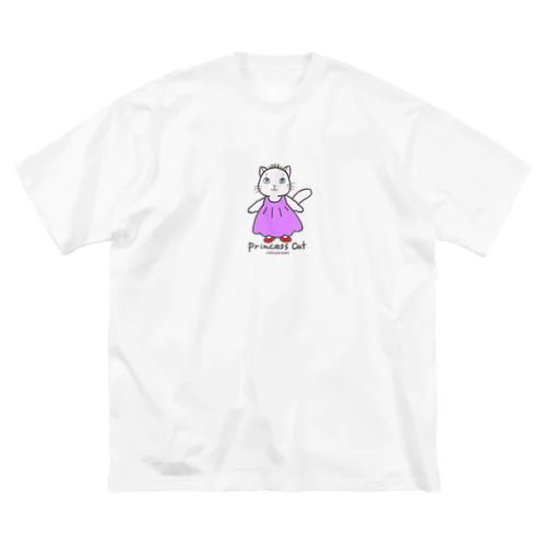 ねこのお姫さま（ピンク） ビッグシルエットTシャツ