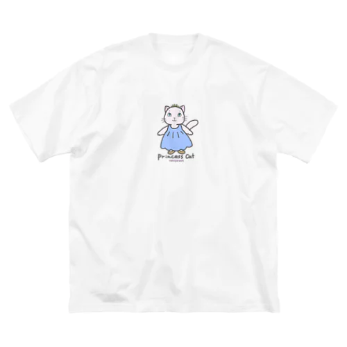 ねこのお姫さま（ブルー） 루즈핏 티셔츠