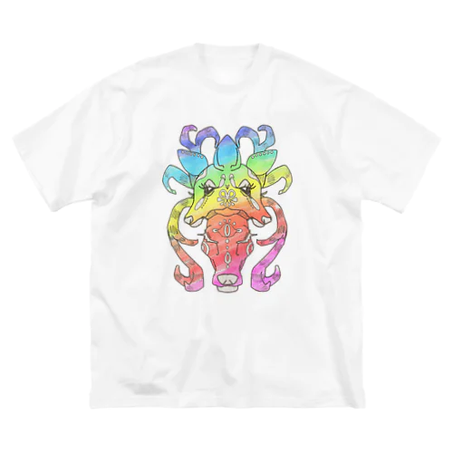 レインボーしかさん🦌🌈 ビッグシルエットTシャツ