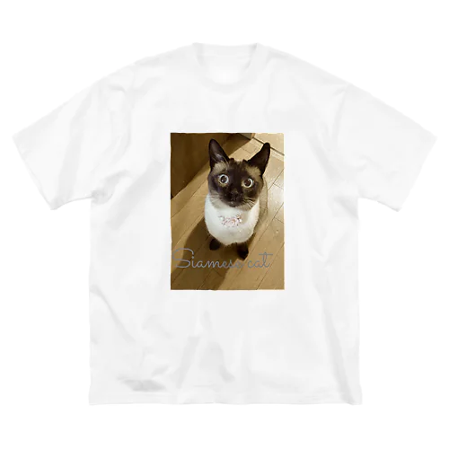 Siamese cat シャム猫 ビッグシルエットTシャツ