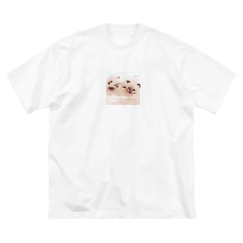 Siamese cat シャム猫 ビッグシルエットTシャツ