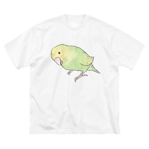 首傾げ　スパングルセキセイインコちゃん【まめるりはことり】 Big T-Shirt