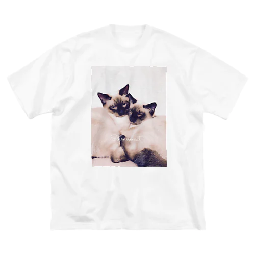 Siamese cat シャム猫 ビッグシルエットTシャツ