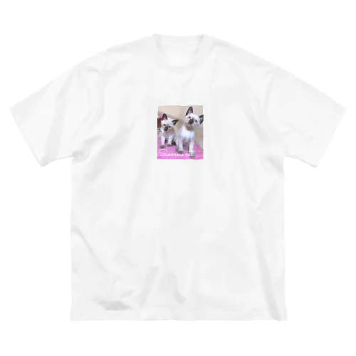 Siamese cat シャム猫 ビッグシルエットTシャツ