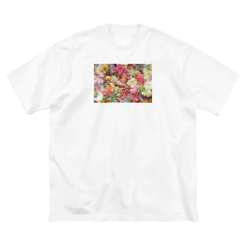花 ビッグシルエットTシャツ