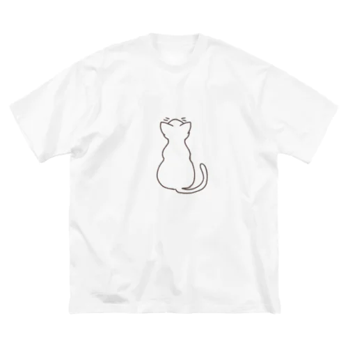 人間をみまもるねこ(元気をあげる！ ビッグシルエットTシャツ