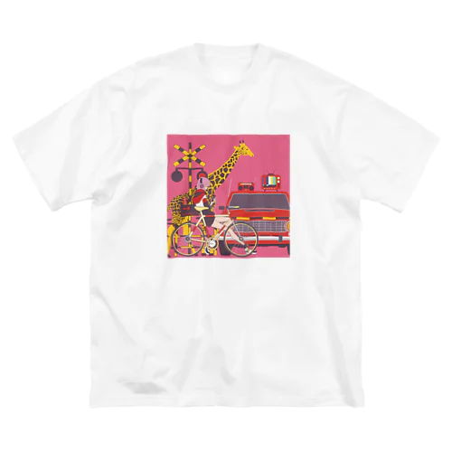 踏み切れずにいる人 ビッグシルエットTシャツ