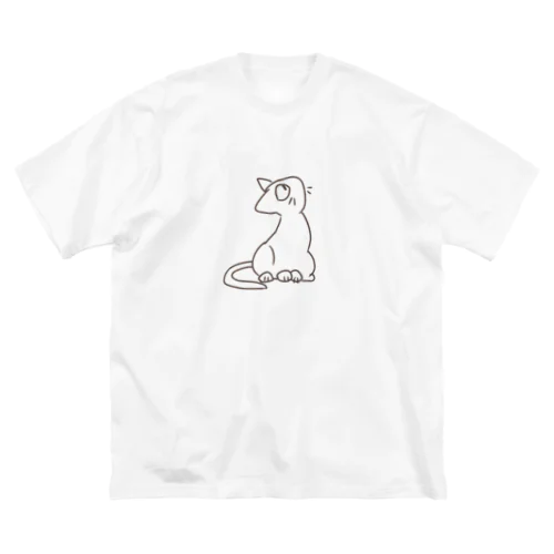 人間をみまもるねこ(hello Big T-Shirt