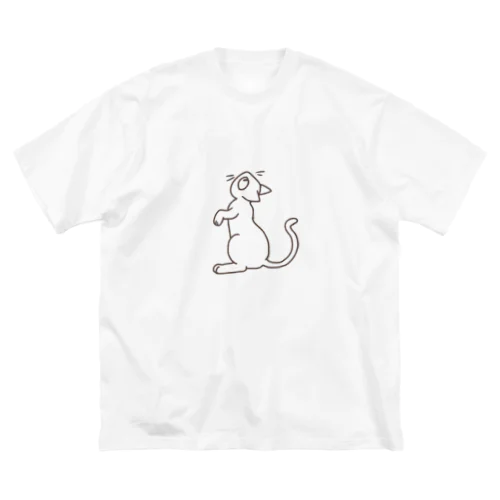 人間をみまもるねこ(やっほー！ ビッグシルエットTシャツ