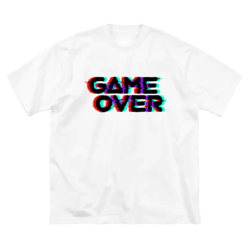 ゲームオーバー白地 ビッグシルエットTシャツ