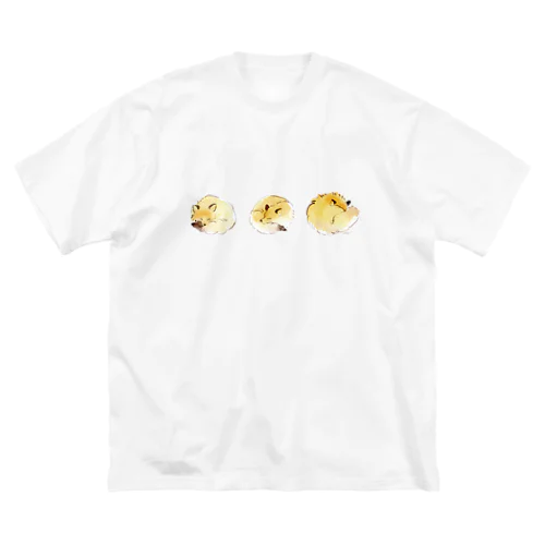 キツネ眠るTシャツ ビッグシルエットTシャツ