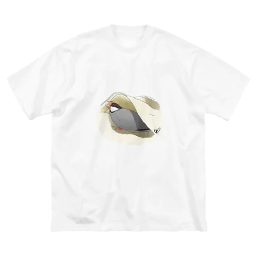 威嚇桜文鳥 ビッグシルエットTシャツ