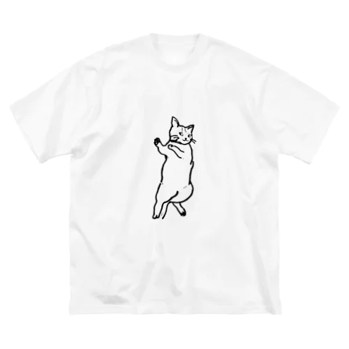 一匹で踊るどやにゃんこちゃん ビッグシルエットTシャツ