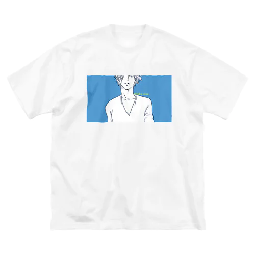 悩める青い青年② Big T-Shirt