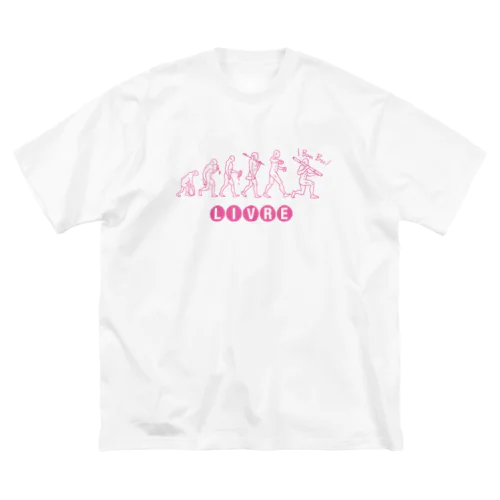 飲酒EVOLUTION（ピンク） ビッグシルエットTシャツ