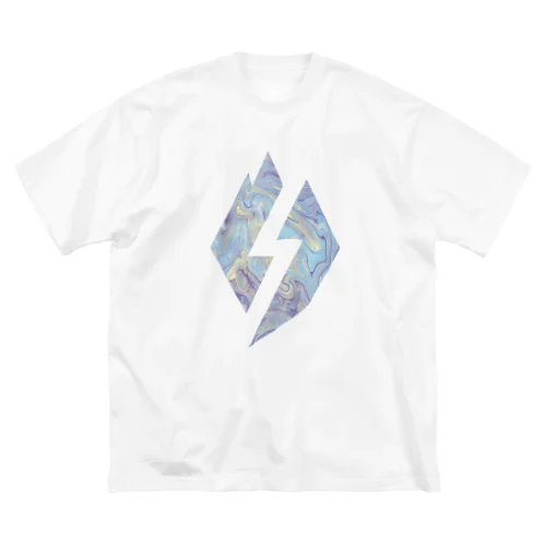 MHT_LOGO ｰ MB_Blue ビッグシルエットTシャツ