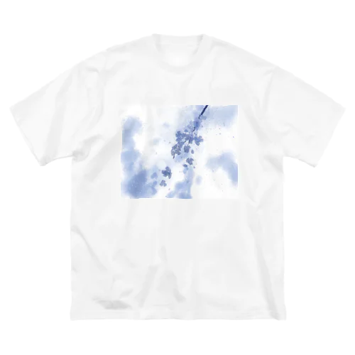 彼岸の青鈍(桜) ビッグシルエットTシャツ