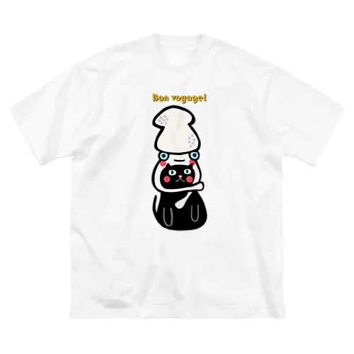 イカと猫 ビッグシルエットTシャツ