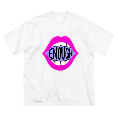 ENOUGH IS ENOUGH! MOUTH PINK ビッグシルエットTシャツ